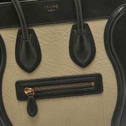 Pre Owned Celine Tricolor Leather Micro Luggage Tote