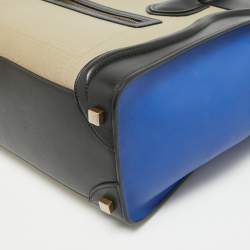 Pre Owned Celine Tricolor Leather Micro Luggage Tote