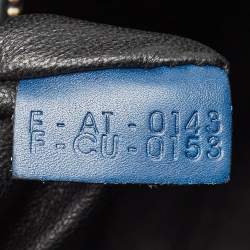 Pre Owned Celine Navy Blue/Black Leather Mini Luggage Tote