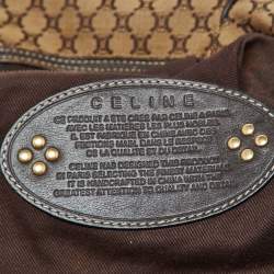 Celine Beige/Brown Macadam Canvas and Leather Bag