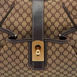 Celine Beige/Brown Macadam Canvas and Leather Bag