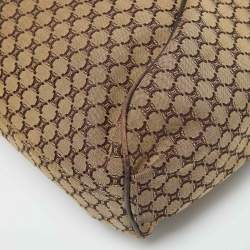 Celine Beige/Brown Macadam Canvas and Leather Bag