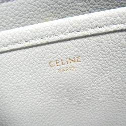 Celine Light Blue Grey Leather Medium Cabas Phantom Tote Bag