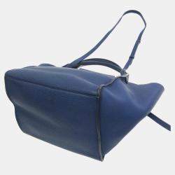 Celine Navy Blue Leather Small Big Bag Shoulder Bag