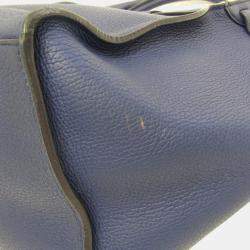 Celine Navy Blue Leather Small Big Bag Shoulder Bag