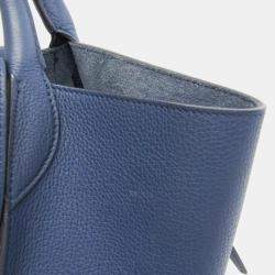 Celine Navy Blue Leather Small Big Bag Shoulder Bag