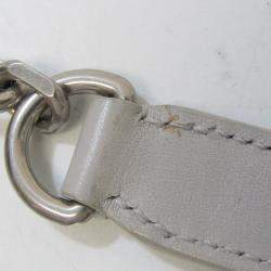Celine Light Grey Leather Medium C Shoulder Bag
