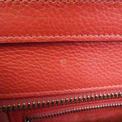 Celine Red Leather Micro Luggage Satchel