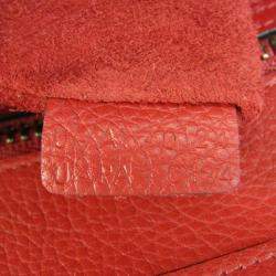 Celine Red Leather Micro Luggage Satchel