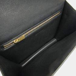 Pre Owned Celine Black Leather Symmetrical Shoulder Bag