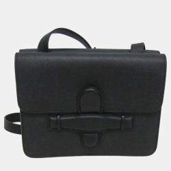 Pre Owned Celine Black Leather Symmetrical Shoulder Bag