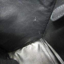 Celine Black Leather and Denim Micro Luggage Satchel