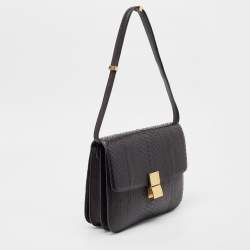 Celine Brown Python Large Classic Box Shoulder Bag
