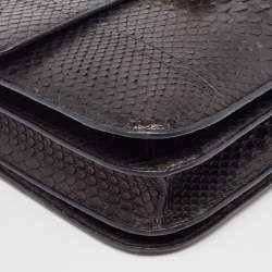 Celine Brown Python Large Classic Box Shoulder Bag