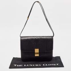 Celine Brown Python Large Classic Box Shoulder Bag