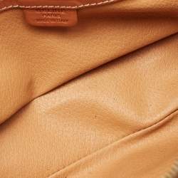 Pre Owned Celine Brown Macadam Coated Canvas and Leather Dome Satchel