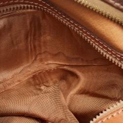 Pre Owned Celine Brown Macadam Coated Canvas and Leather Dome Satchel