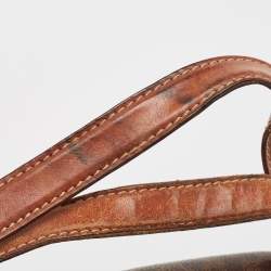 Pre Owned Celine Brown Macadam Coated Canvas and Leather Dome Satchel