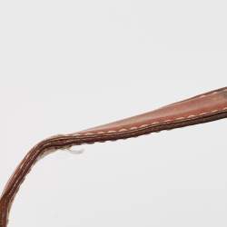 Pre Owned Celine Brown Macadam Coated Canvas and Leather Dome Satchel