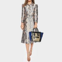 Celine Tri Color Leather and Suede Micro Luggage Tote