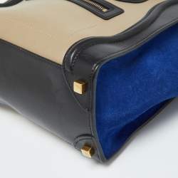 Celine Tri Color Leather and Suede Micro Luggage Tote