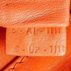 Celine Orange Leather Shoulder Luggage Tote