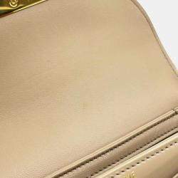 Pre Owned Celine Beige Shiny Calfskin Teen Besace Safari Shoulder Bag