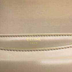 Pre Owned Celine Beige Shiny Calfskin Teen Besace Safari Shoulder Bag