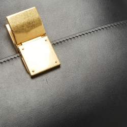 Pre Owned Celine Black Leather Medium Classic Box Shoulder Bag