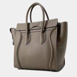 Celine  Leather Micro Luggage Satchel Bag