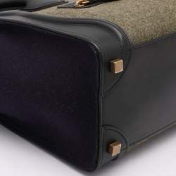 Pre Owned Celine Multicolor Leather and Felt Micro Luggage Tote