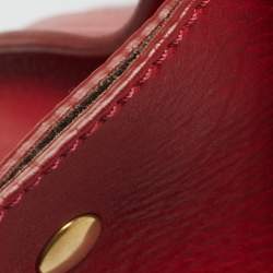 Pre Owned Celine Red Leather Envelope Luggage Tote