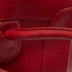 Pre Owned Celine Red Leather Envelope Luggage Tote