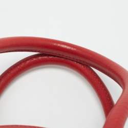 Pre Owned Celine Red Leather Envelope Luggage Tote