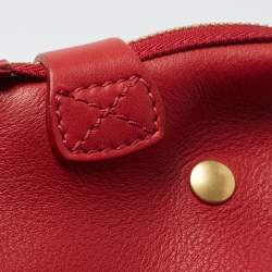 Pre Owned Celine Red Leather Envelope Luggage Tote
