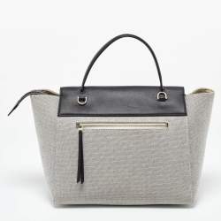 Pre Owned حقيبة سيلين ميني بيلت جلد أسود/ أخضر تفاحي بيد علوية