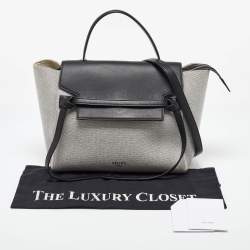 Pre Owned حقيبة سيلين ميني بيلت جلد أسود/ أخضر تفاحي بيد علوية