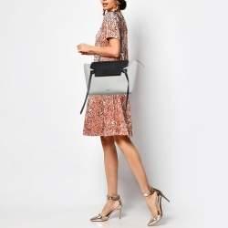 Pre Owned حقيبة سيلين ميني بيلت جلد أسود/ أخضر تفاحي بيد علوية