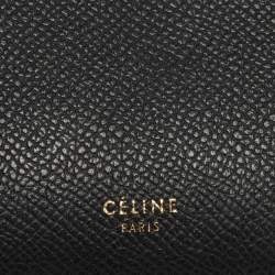 Celine Black Leather Micro Belt Top Handle Bag