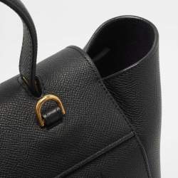 Celine Black Leather Micro Belt Top Handle Bag