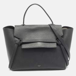 Celine Black Leather Medium Belt Top Handle Bag Celine TLC