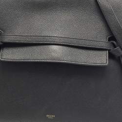 Celine Black Leather Micro Belt Top Handle Bag