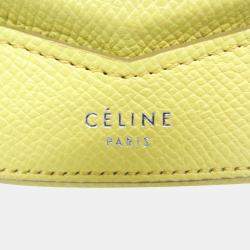 Celine Yellow Leather Medium Trotteur Shoulder Bag