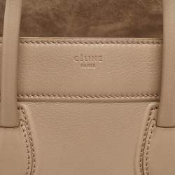 Pre Owned Celine Beige Leather Medium Phantom Luggage Tote