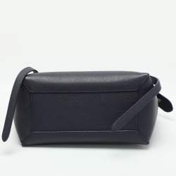 Celine Blue Leather Micro Belt Top Handle Bag