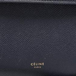 Celine Blue Leather Micro Belt Top Handle Bag