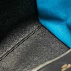 Pre Owned Celine Tricolor Leather and Suede Medium Trapeze Bag