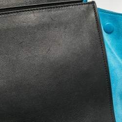 Pre Owned Celine Tricolor Leather and Suede Medium Trapeze Bag