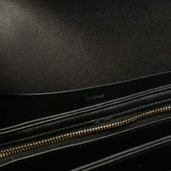 Pre Owned Celine Black Leather Classique Triomphe Shoulder Bag