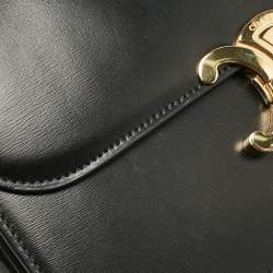 Pre Owned Celine Black Leather Classique Triomphe Shoulder Bag